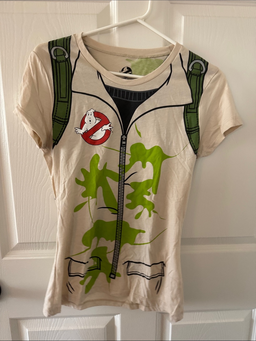 MAD Engine Cream Short-Sleeve Tee with Green Ghostbusters Graphic